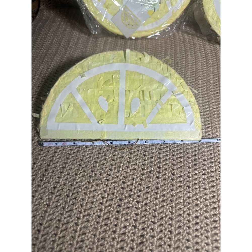 Ginger Ray Yellow Lemon Wedge Slice Pinata To Fill Candy Party Decoration 3 Pack - Picture 6 of 7